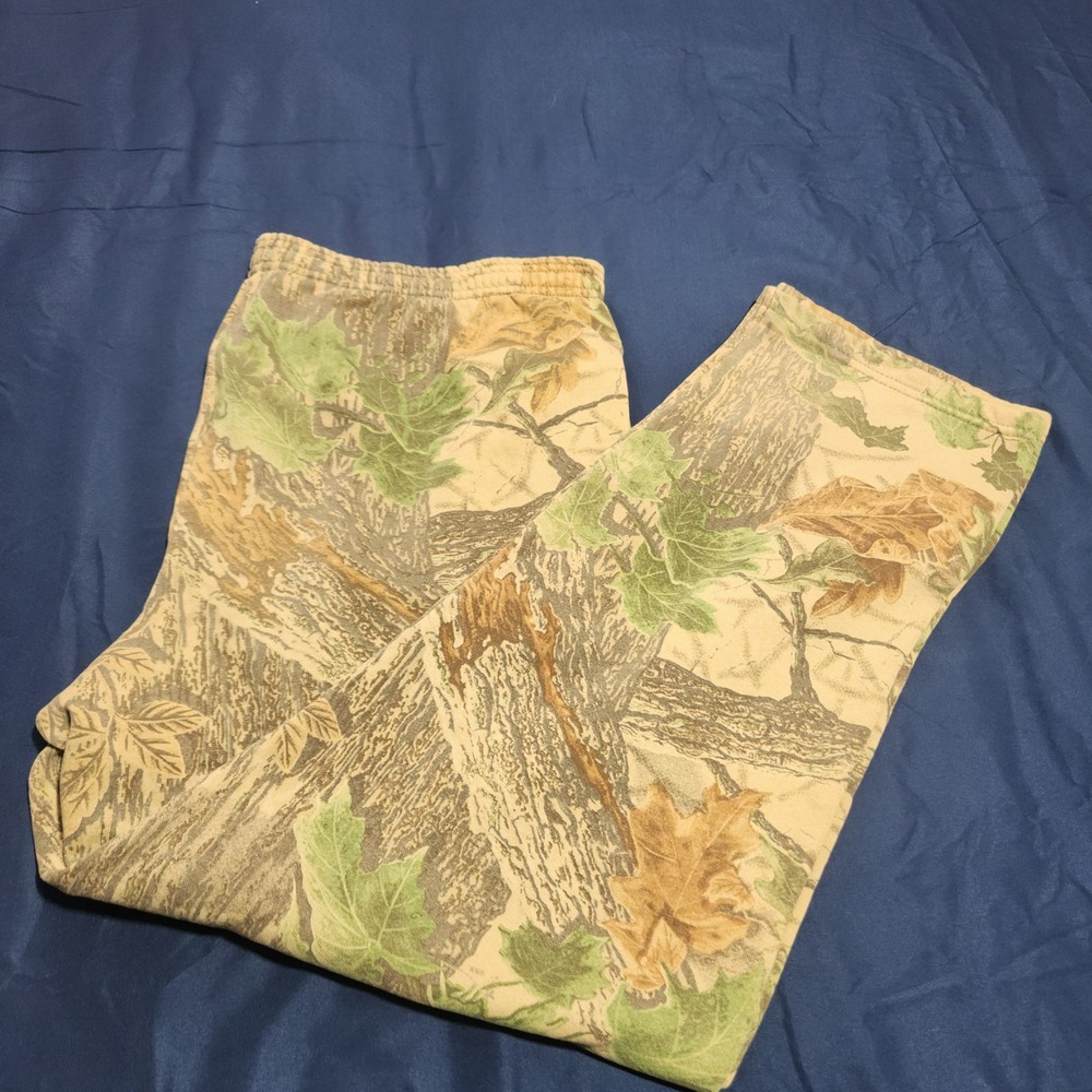 Vintage Jerzees Outdoors Camo Sweatpants Mens 2XL Made USA Hunting 90s